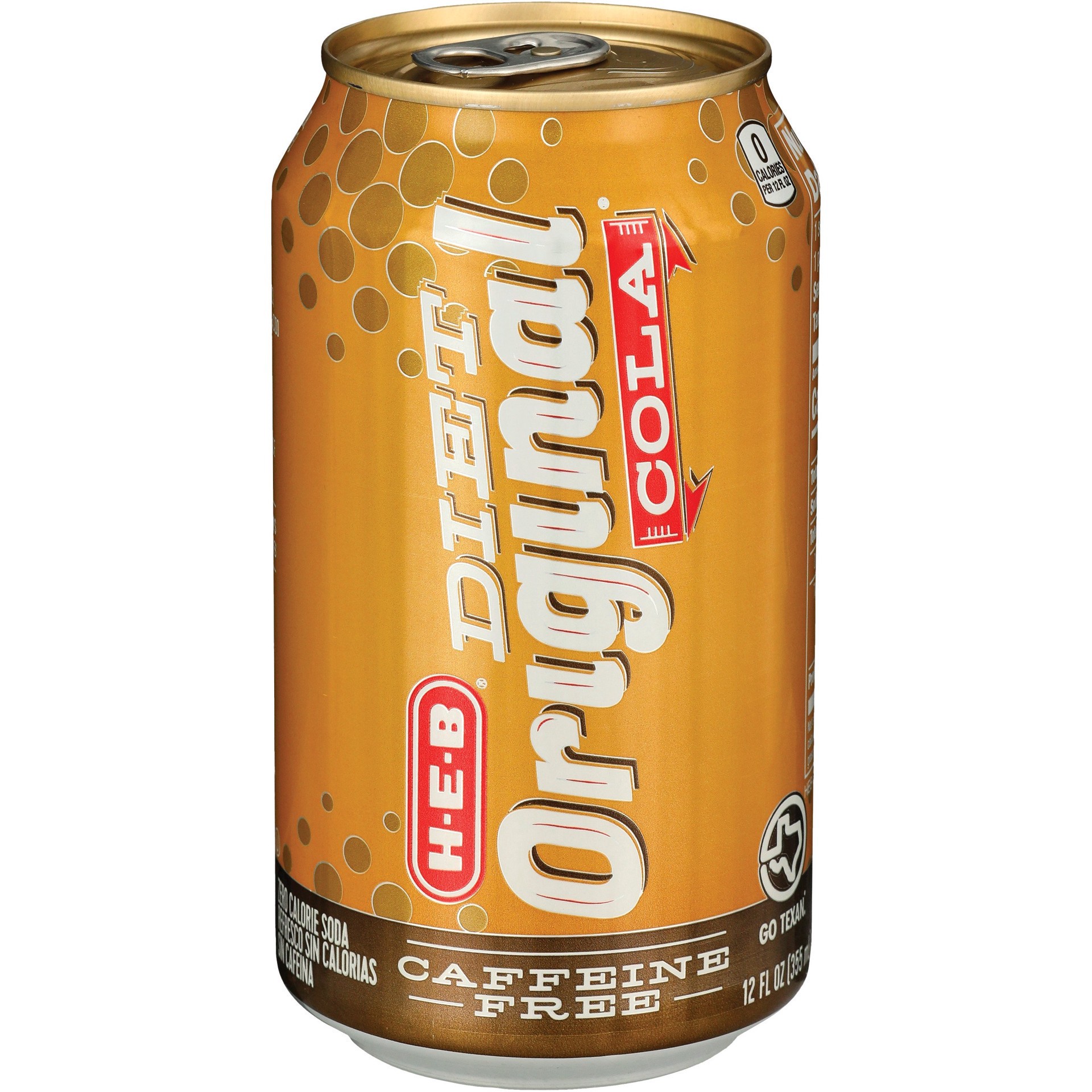slide 1 of 1, H-E-B Diet Caffeine Free Original Cola, 12 oz