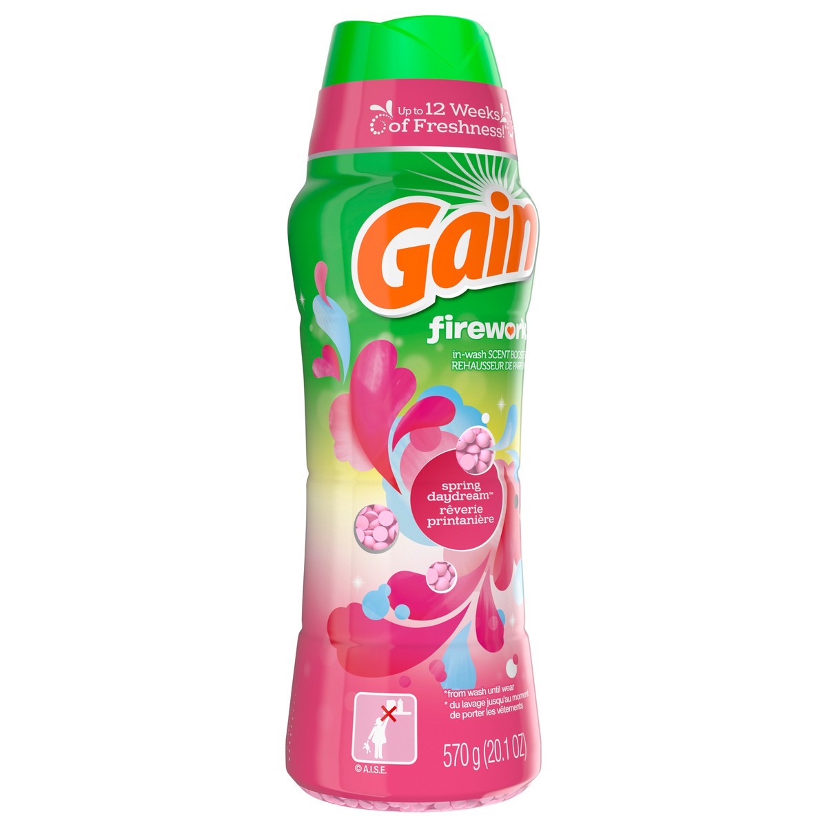 slide 2 of 4, Gain Fireworks Laundry Scent Booster Beads, Spring Daydream, 20.1 fl oz, HE Compatible, 20.1 oz