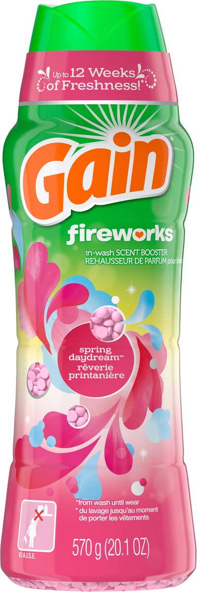 slide 4 of 4, Gain Fireworks Laundry Scent Booster Beads, Spring Daydream, 20.1 fl oz, HE Compatible, 20.1 oz