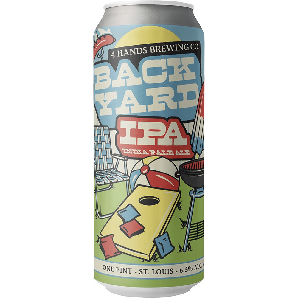 slide 1 of 1, 4 Hands Brewing Co. Backyard Ipa, 4 ct; 16 oz