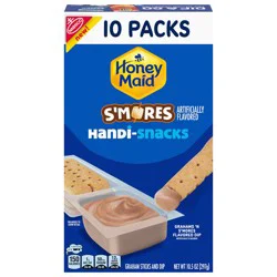 Handi-Snacks Honey Maid Graham Cracker Sticks 'N S'mores-Flavored Dip Snack Packs, 10 Snack Packs