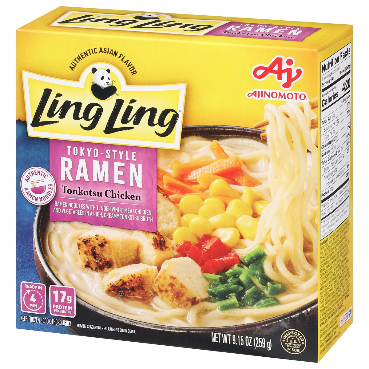 slide 4 of 9, Ling Ling Tonkotsu Chicken Ramen - 9.15 Oz, 9.15 oz