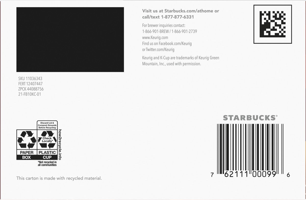 slide 11 of 11, Starbucks K-Cup Coffee Pods, Fall Blend Medium Roast Coffee for Keurig Brewers, 100% Arabica, Limited Edition, 1 Box - 4.2 oz, 4.2 oz