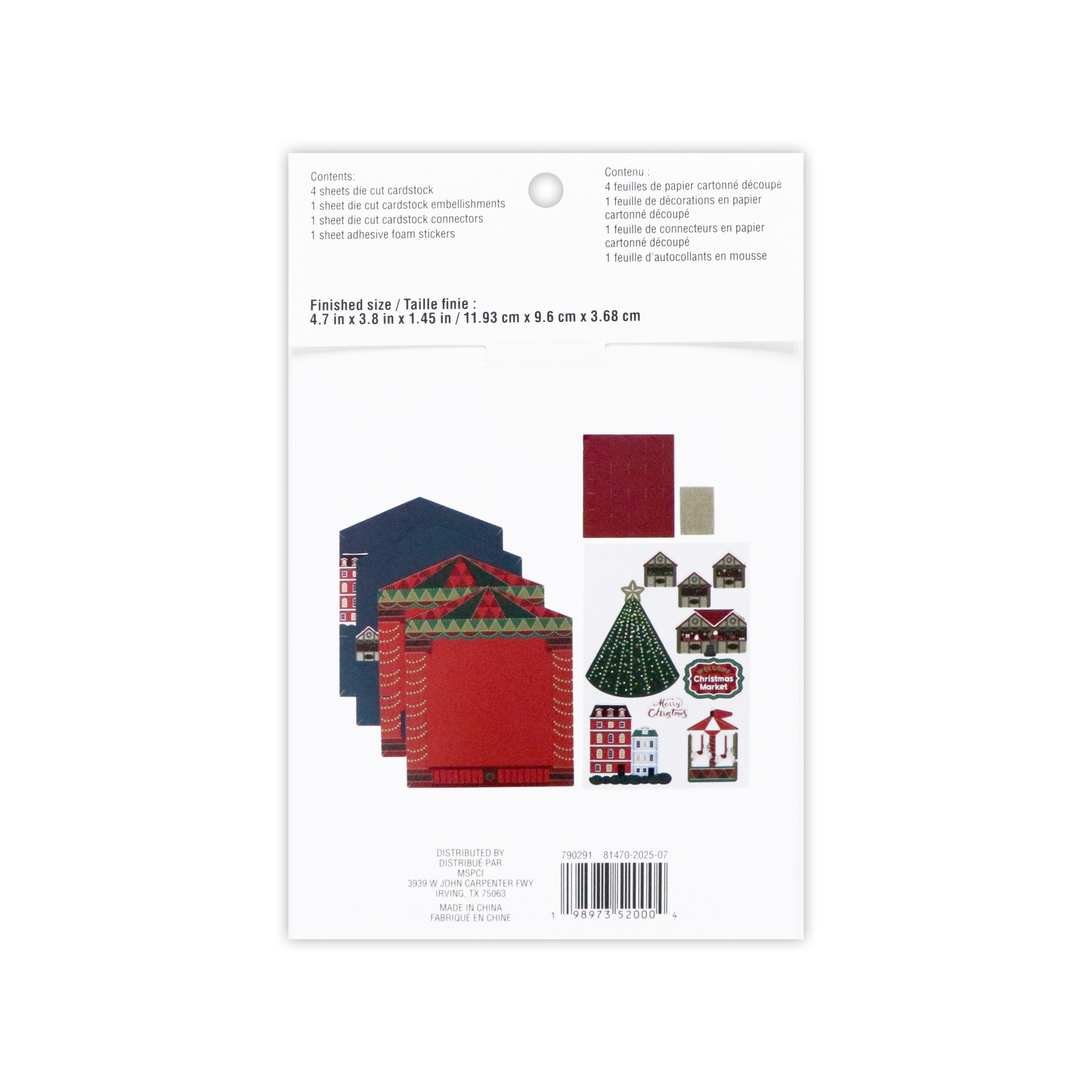 slide 3 of 3, Christmas Market Paper Diorama Kit By Recollections, 4.7 in x 3.8 in x 1.45 in