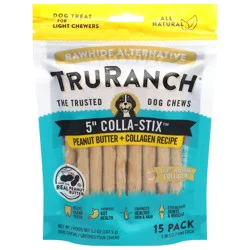 TruRanch Rawhide Alternative Peanut Butter + Collagen Recipe Dog Treat 15 ea
