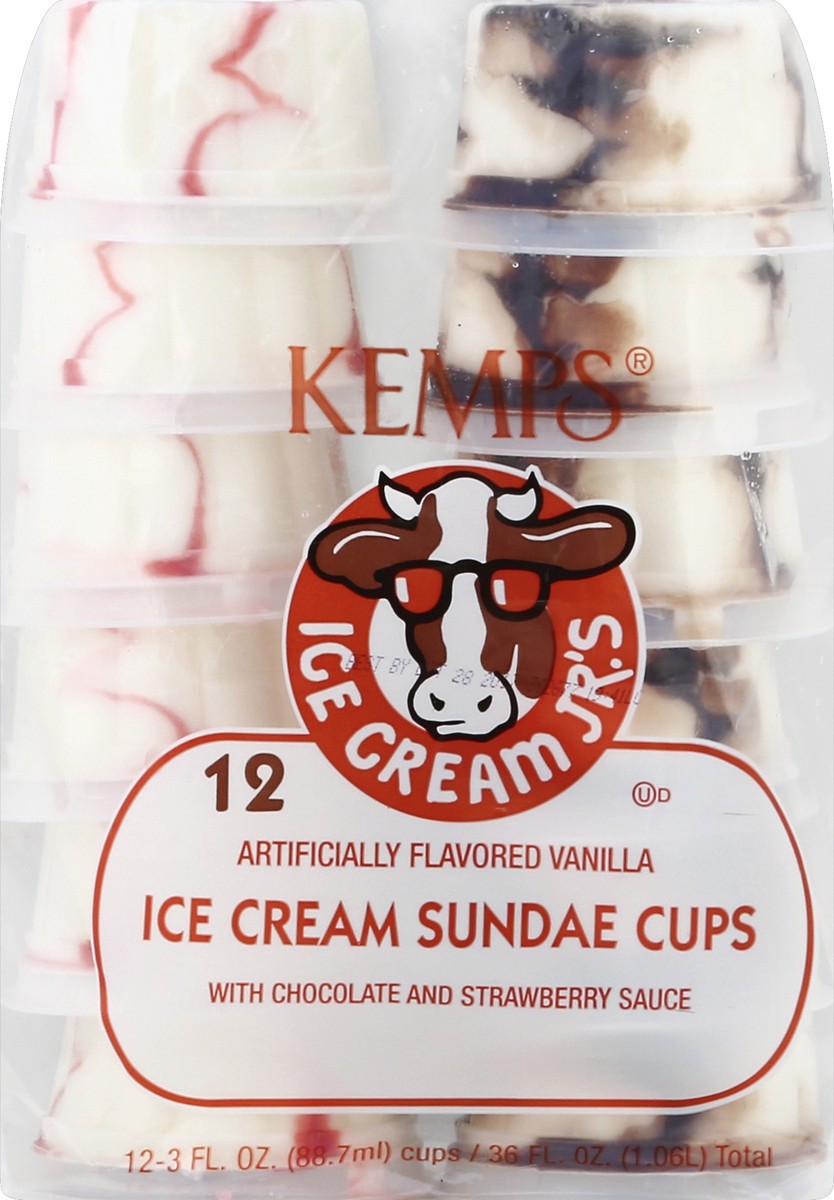 slide 1 of 6, Kemps Straw Choc Ice Cream Cup 12Ct, 12 ct