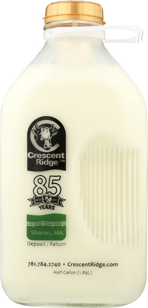 slide 1 of 1, Crescent Ridge Dairy - Non-Fat Skim Milk, Glass Bottle, 64 fl oz