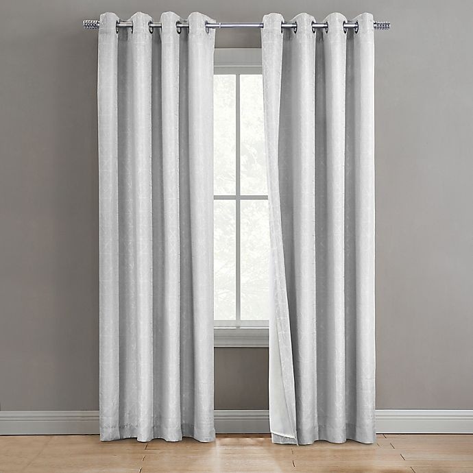 slide 4 of 6, Commonwealth Home Fashions Dollard Grommet Window Curtain Panel - White, 63 in