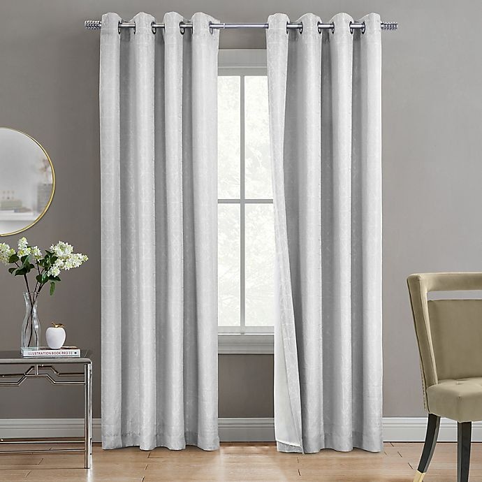 slide 1 of 6, Commonwealth Home Fashions Dollard Grommet Window Curtain Panel - White, 63 in