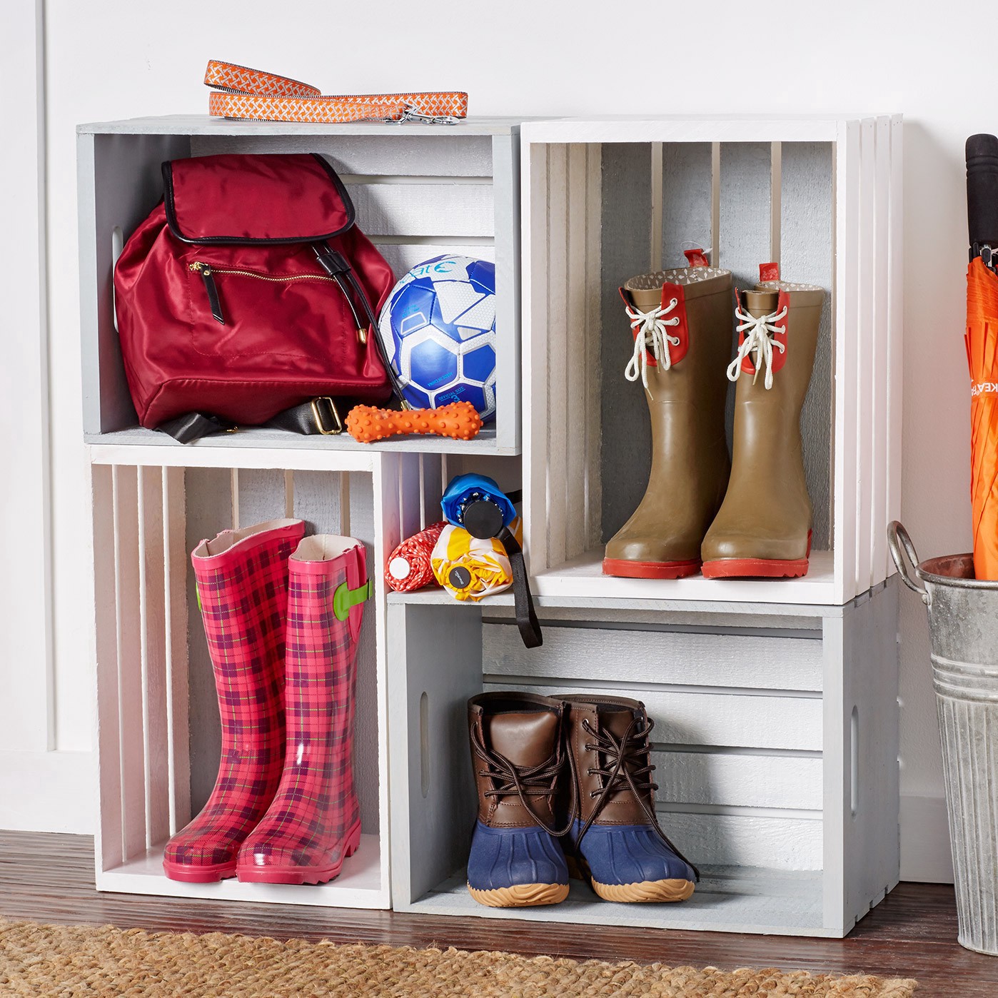 slide 5 of 6, 18" Wood Crate By Make Market, 12.4 in x 9.5 in x 17.8 in