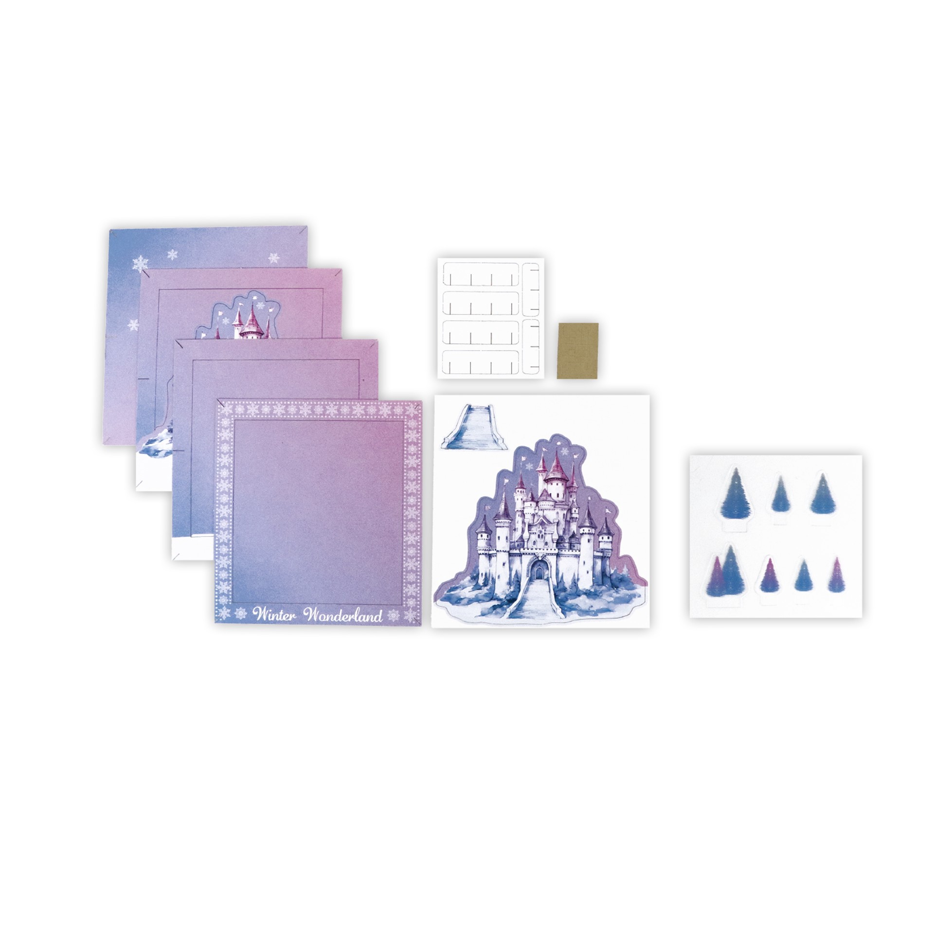 slide 2 of 3, Castle Paper Diorama Kit By Recollections, 4.3 in x 4 in x 1.45 in