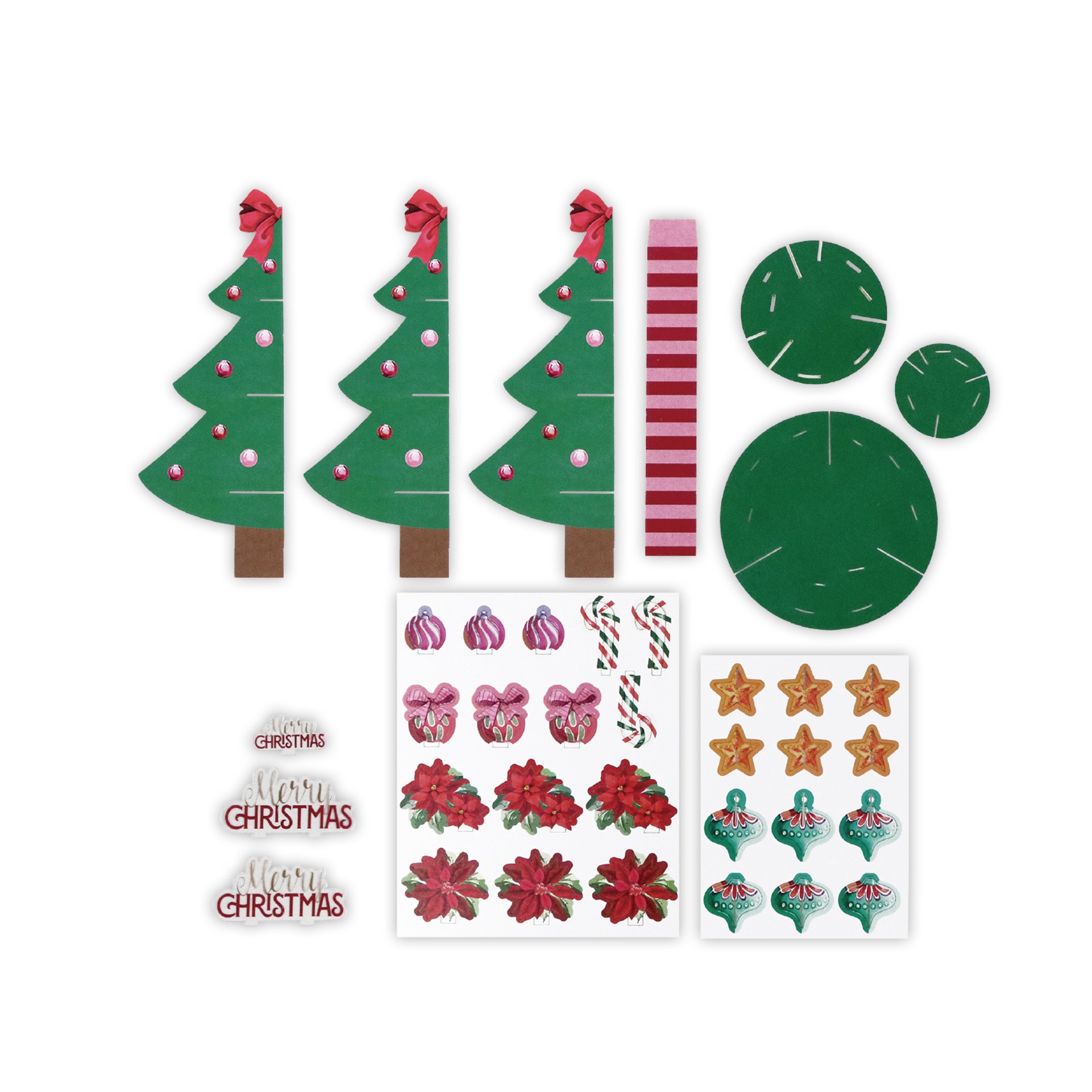 slide 3 of 3, Christmas Tree Paper Diorama Kit By Recollections, 5 in x 3.25 in x 3.25 in
