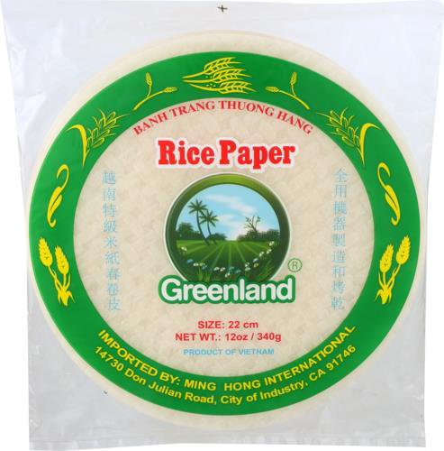 slide 1 of 1, Greenland Banh Trang 22 cm Rice Paper, 12 oz