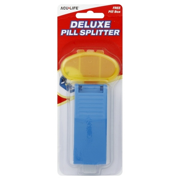 slide 1 of 1, Acu-Life Al Deluxe Pill Splitter, 1 ct
