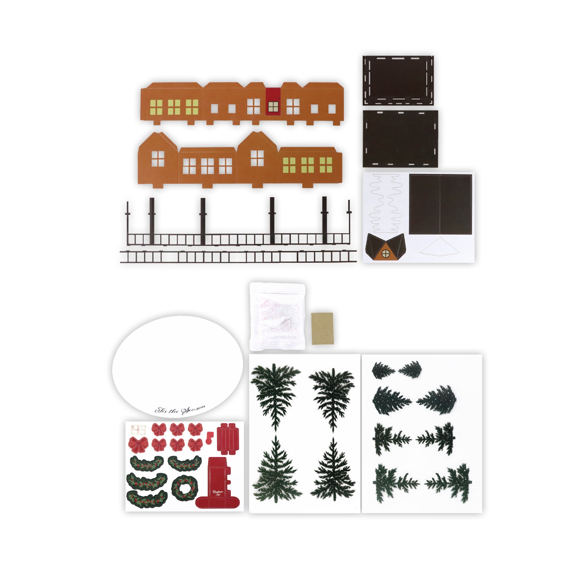 slide 2 of 3, Tis The Season House Paper Diorama Kit By Recollections, 4 in x 4.9 in x 3.6 in