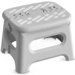 Jool Baby Lock & Step Folding Step Stool Gray