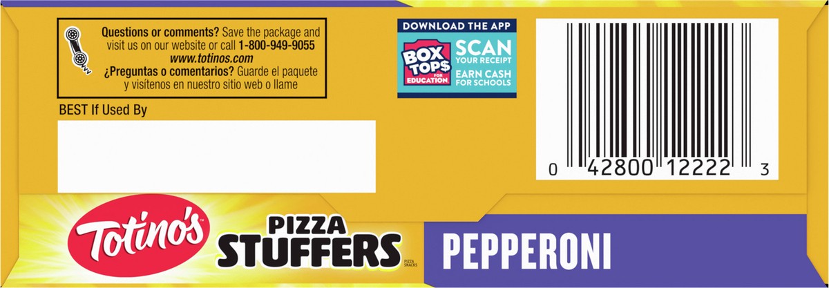 slide 8 of 9, Totino's Pizza Stuffers, Pepperoni Flavored, Frozen Snacks, 14.1 oz, 4 ct, 14.1 oz