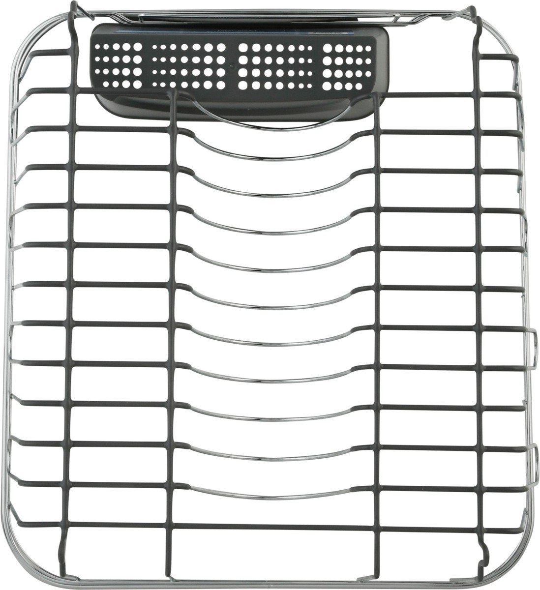 Real Home Innovations Deluxe Small Dish Drainer, Black Chrome