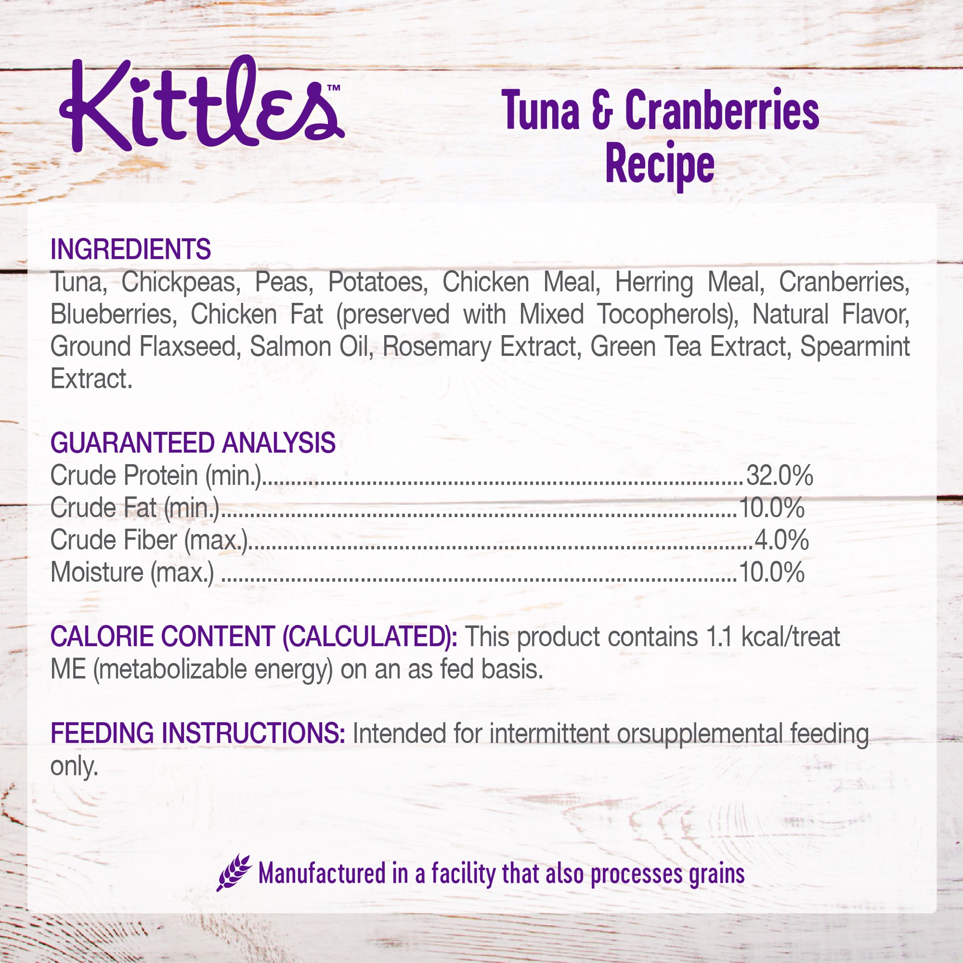 slide 3 of 4, Wellness Kittles Crunchy Natural Grain Free Cat Treats, Tuna & Cranberry, 2-Ounce Bag, 2 oz