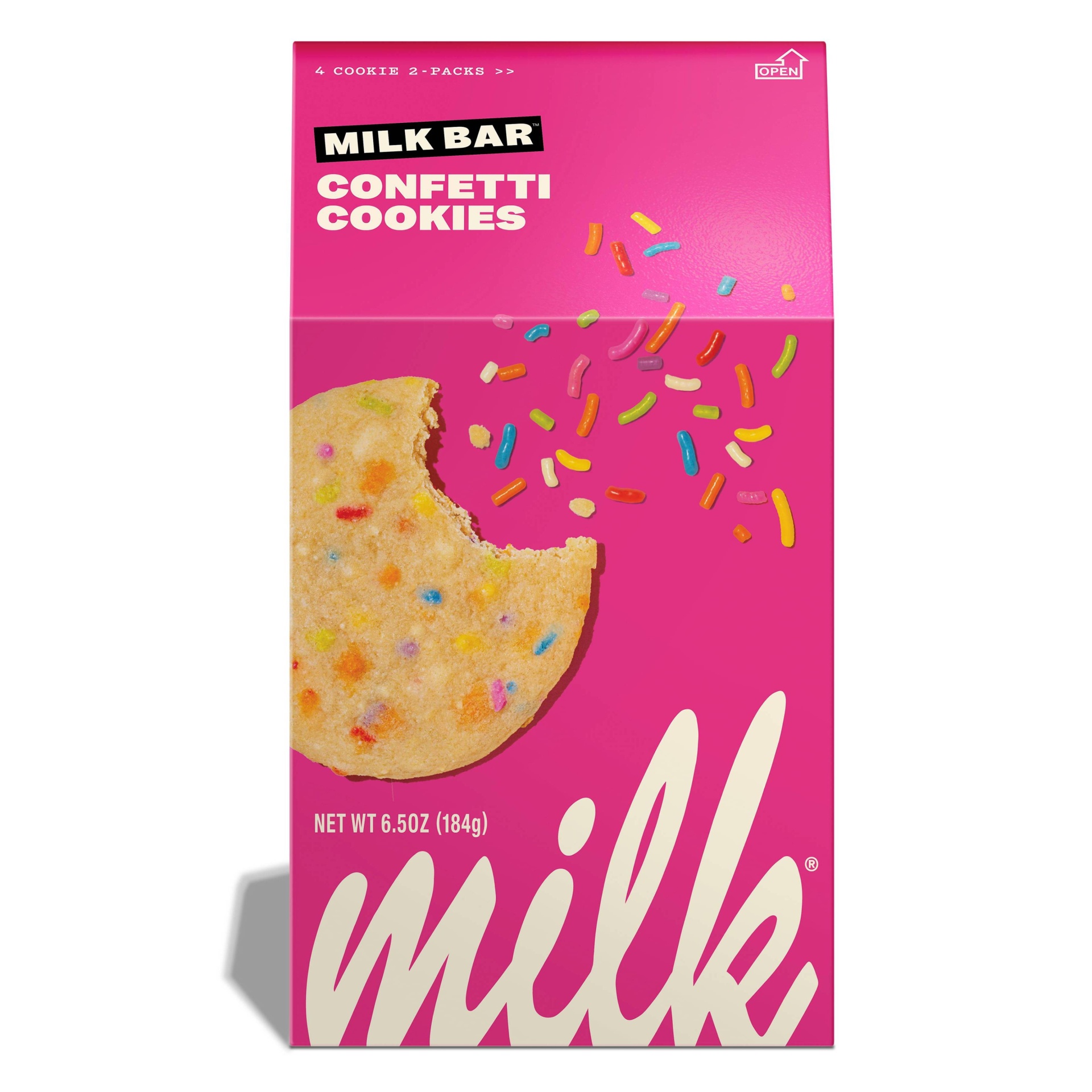 slide 1 of 1, Milk Bar Cookies, Confetti, 2-Packs, 6.5 oz