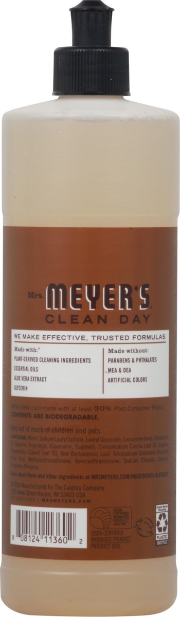 slide 5 of 12, Mrs. Meyer's Clean Day Liquid Dish Soap, Acorn Spice Scent, 16 Ounce Bottle, 16 fl oz