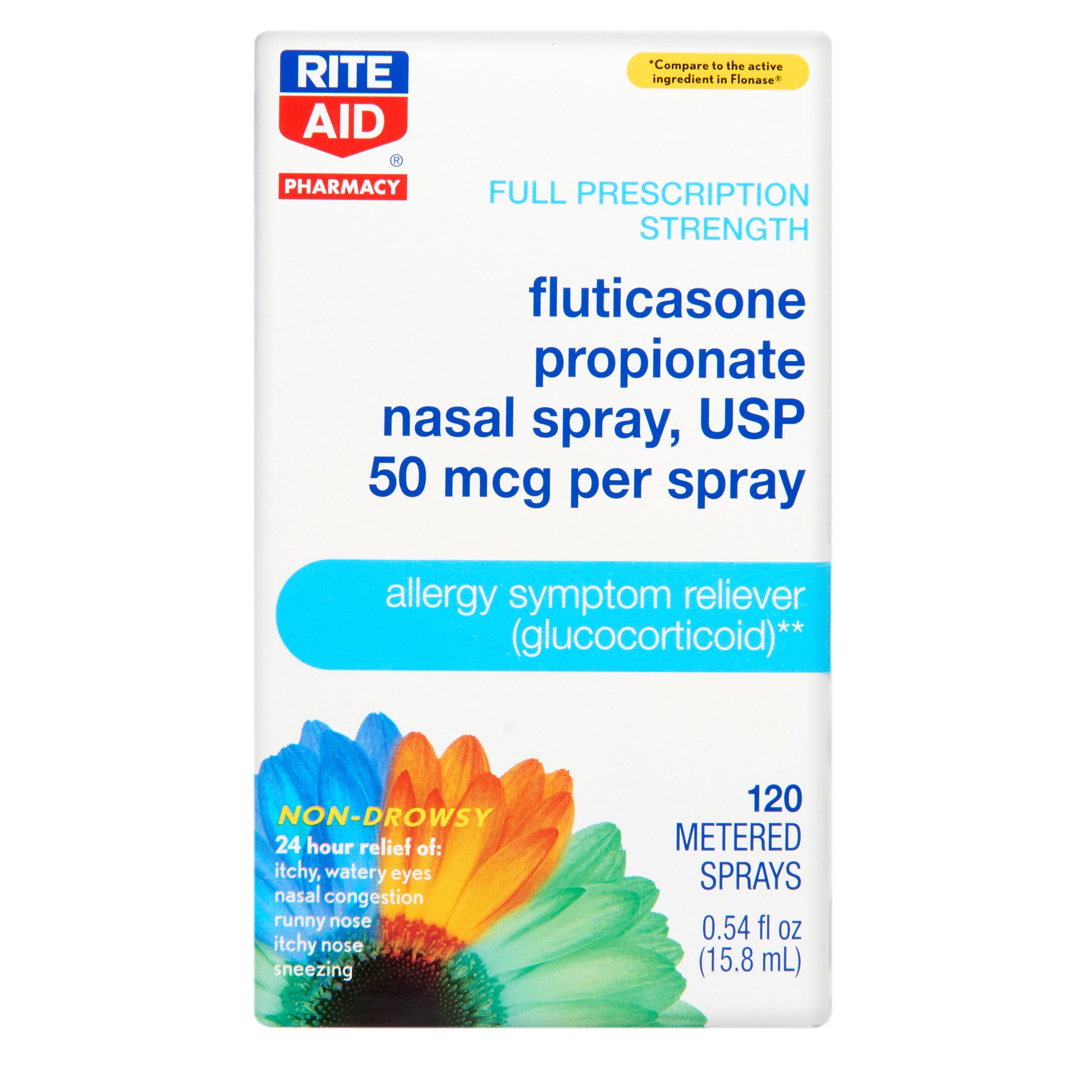 slide 1 of 5, Rite Aid Allergy Relief Nasal Spray, Fluticasone Propionate 50mcg, 0.54 fl oz