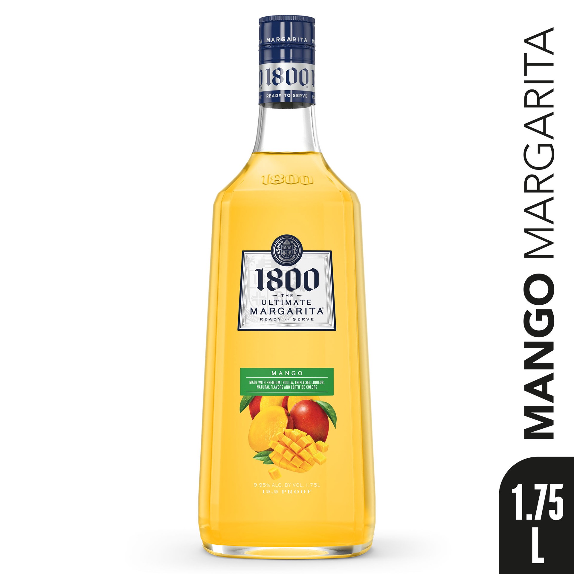 slide 1 of 5, 1800 The Ultimate Margarita Mango Ready to Drink Cocktail (1.75 L), 1.75 liter