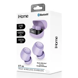 iHome XT-98 True Wireless Earbuds - Lavender