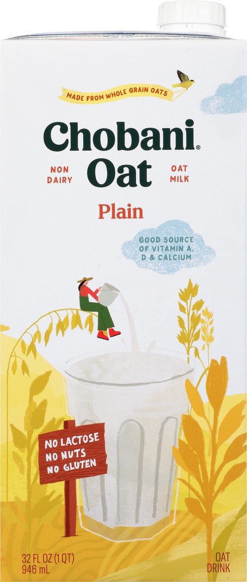 slide 6 of 9, Chobani Plain Oat Milk, 32 fl oz