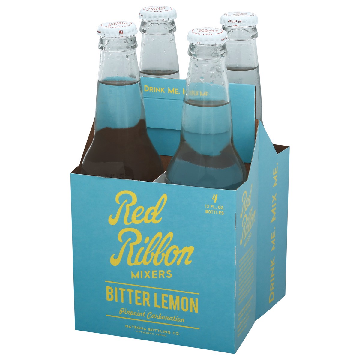 slide 11 of 13, Red Ribbon Bitter Lemon Mixers 12 fl oz Bottle 4 ea Multipack, 4 ct