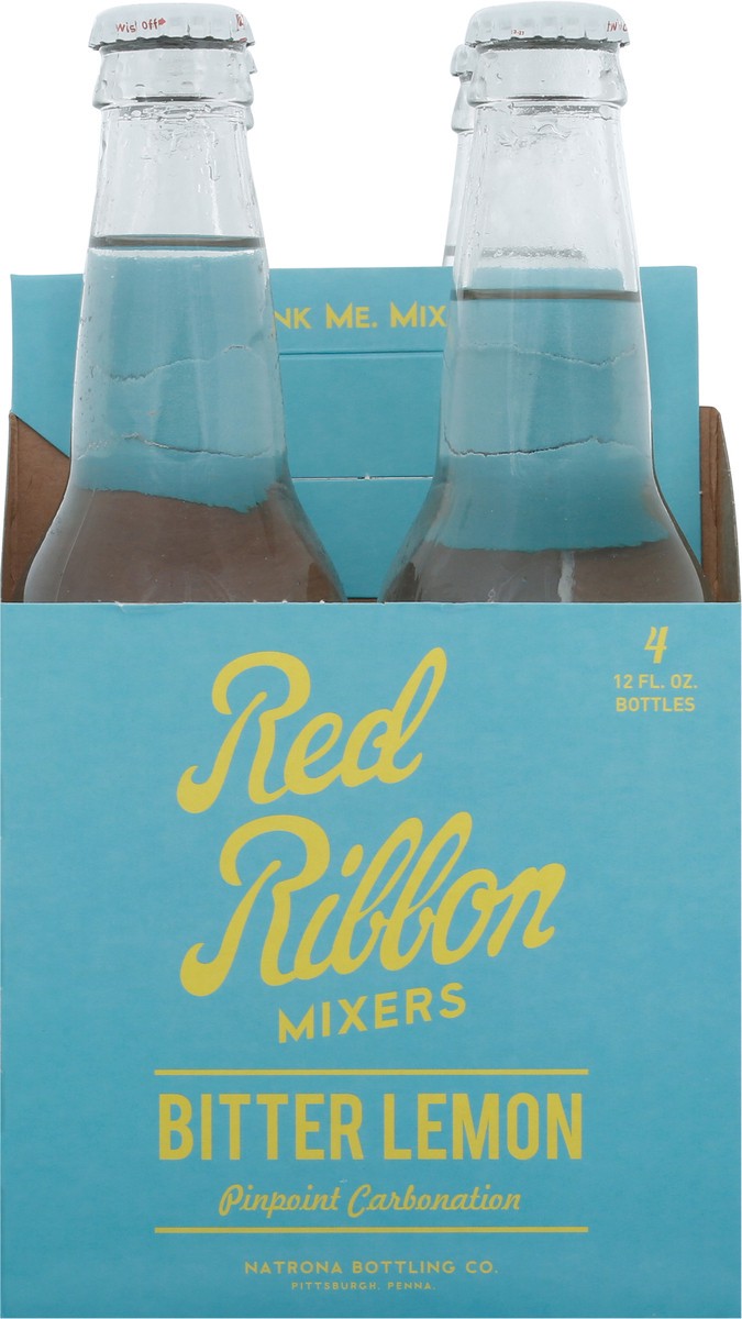 slide 5 of 13, Red Ribbon Bitter Lemon Mixers 12 fl oz Bottle 4 ea Multipack, 4 ct