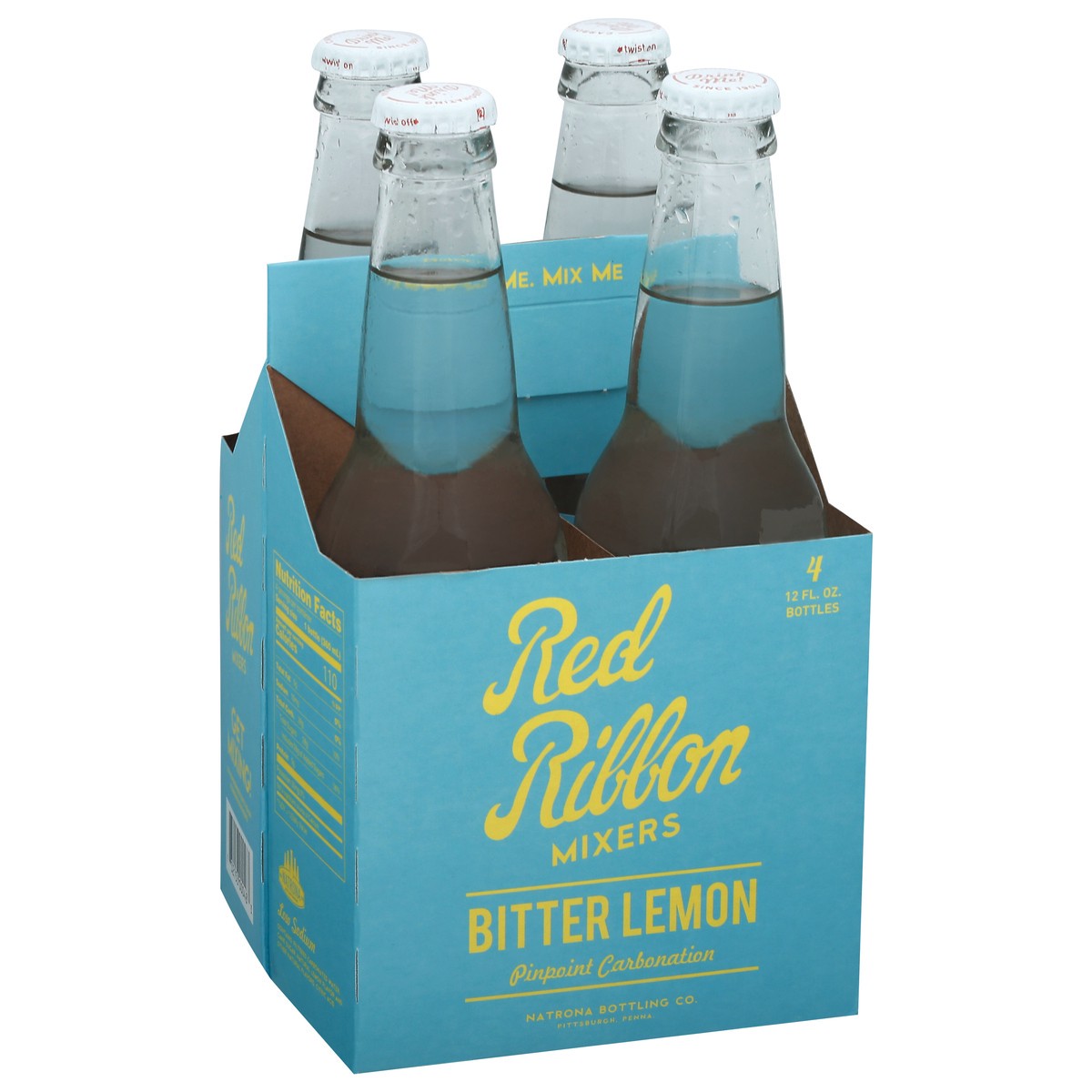 slide 7 of 13, Red Ribbon Bitter Lemon Mixers 12 fl oz Bottle 4 ea Multipack, 4 ct