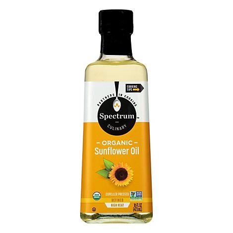 slide 1 of 1, Spectrum Sunflower Oil Organic High Heat Refined - 16 Fl. Oz., 16 fl oz