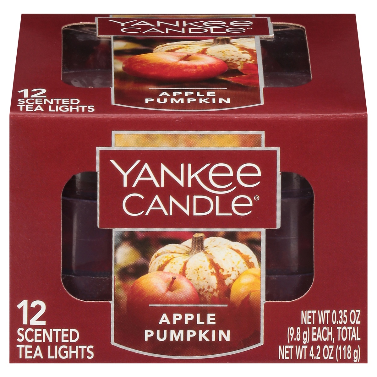 slide 1 of 1, Yankee Candle Tealight Candles Apple Pumpkin, 12 ct