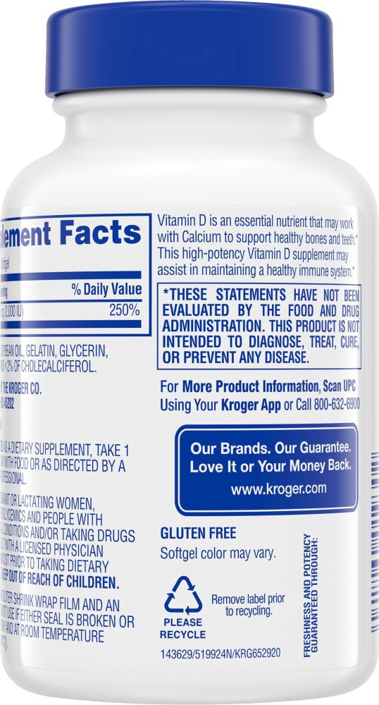 slide 4 of 4, Kroger Vitamin D Softgels, 400 ct