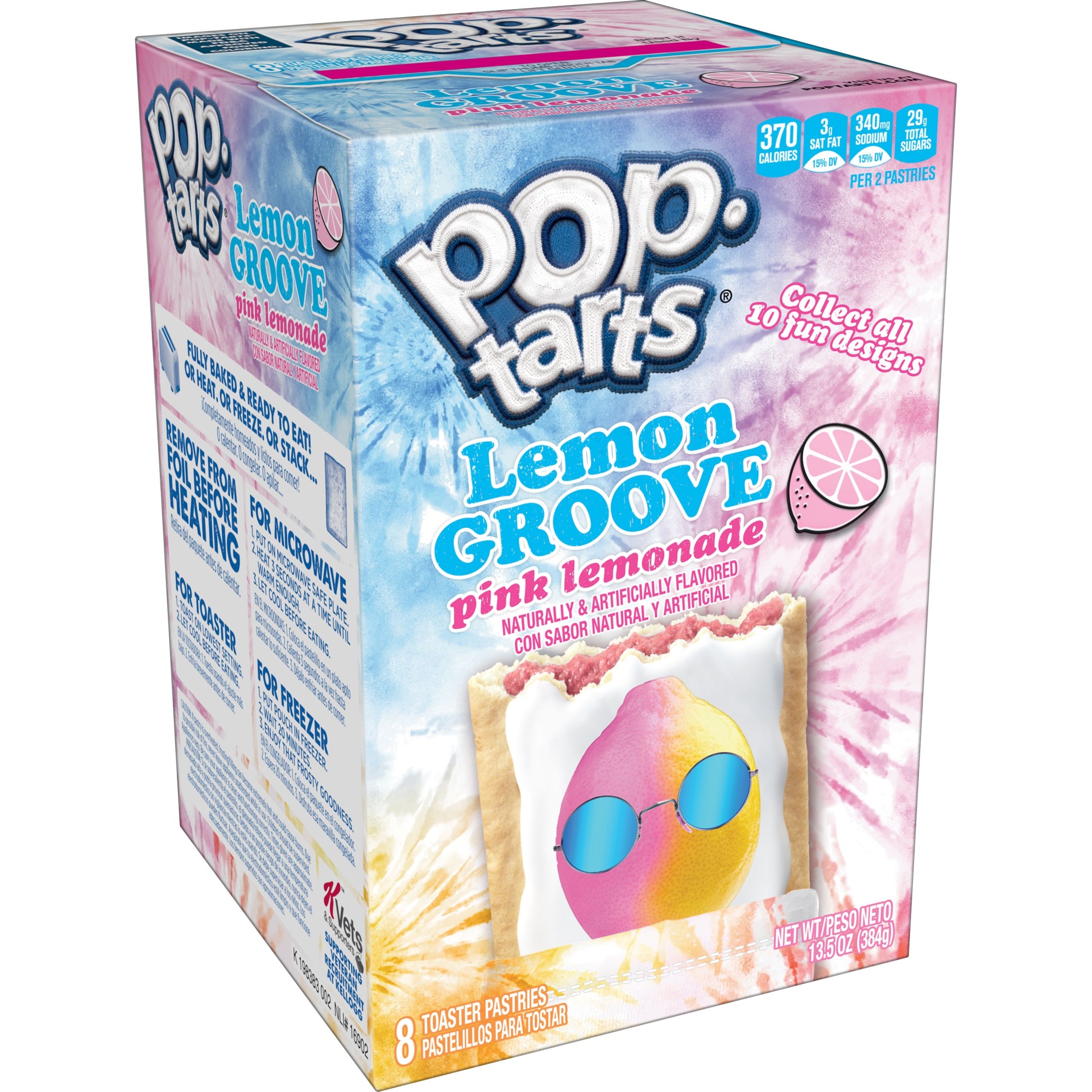 slide 1 of 4, Kellogg's Pop-Tarts Toaster Pastries, Lemon Groove Breakfast Foods, Frosted Pink Lemonade, 13.5 oz