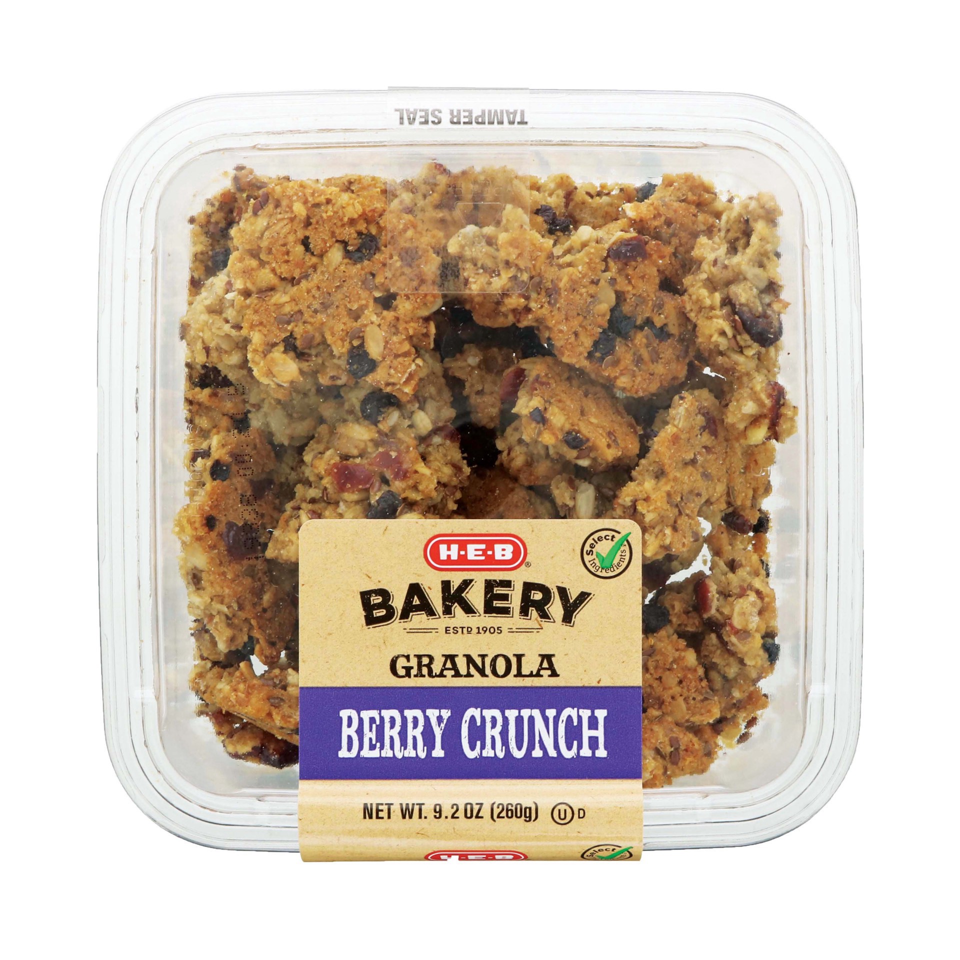slide 1 of 1, H-E-B Bakery Berry Crunch Granola, 9.2 oz