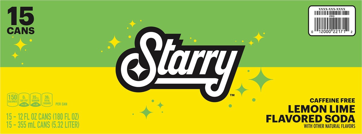 slide 6 of 9, Starry Soda, Lemon Lime Flavored, Caffeine Free, 15 ct