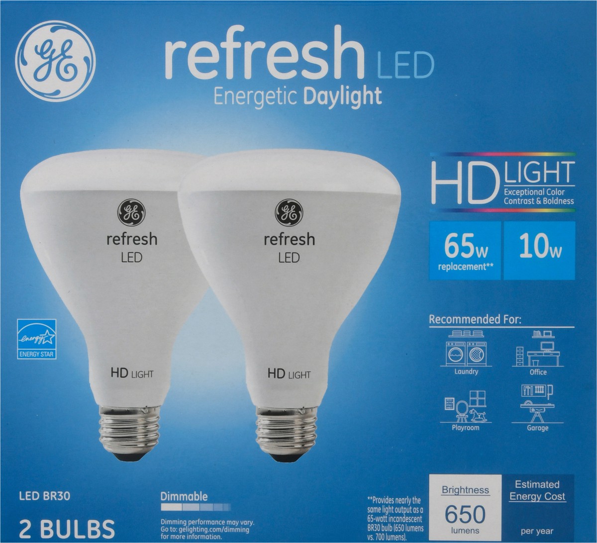 slide 1 of 9, Ge Refresh 10 Watts Daylight Led Light Bulbs 2 ea Box, 2 ct