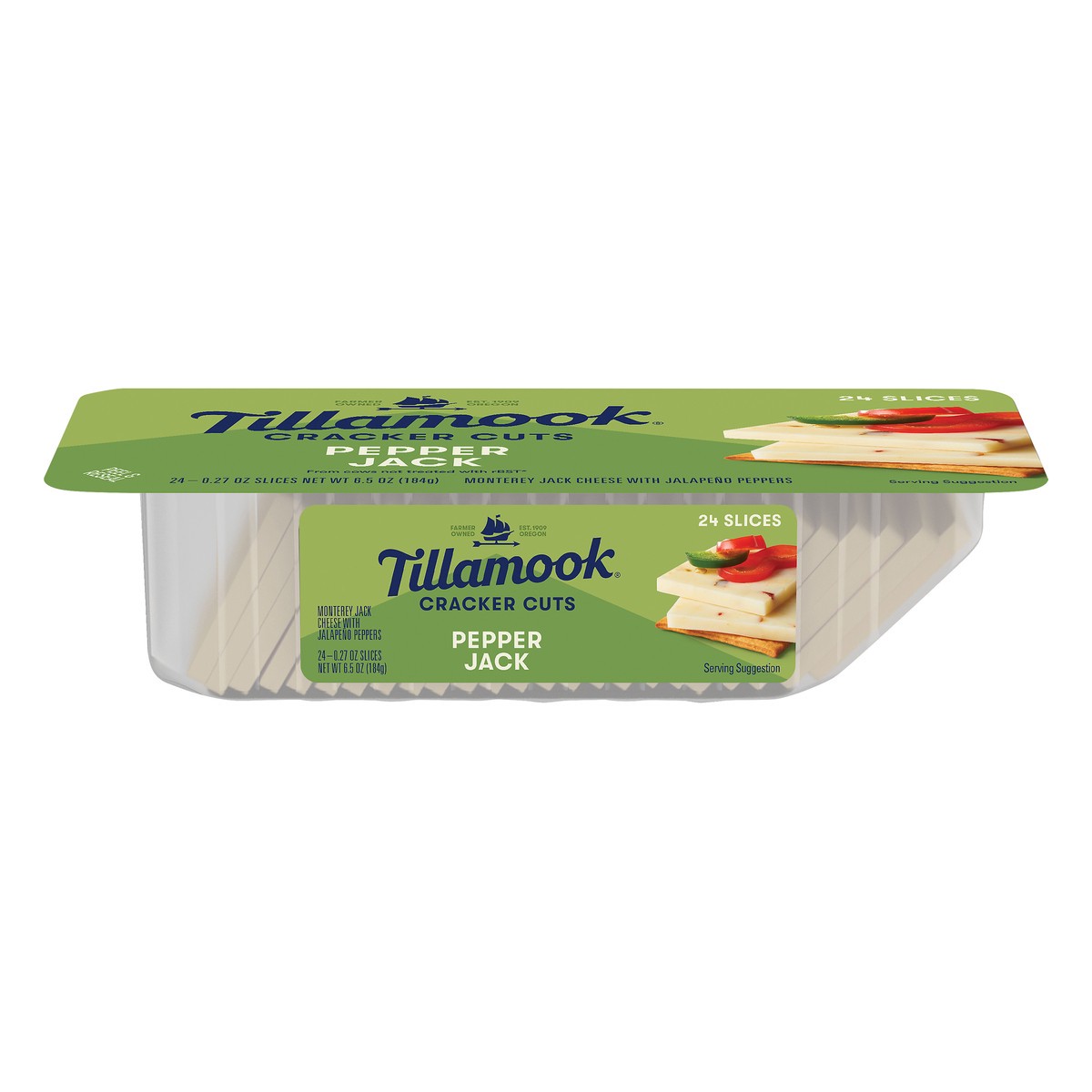 Tillamook Cracker Cuts Pepper Jack Cheese Slices 24 ea 24 ct Shipt