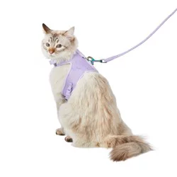 Whisker City Purple Moons Cat Leash & Harness Combo