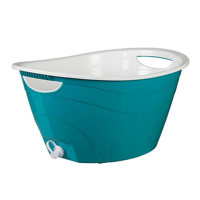 slide 1 of 1, CreativeWare Double-Walled Party Tub - Blue with Drain, 1 ct