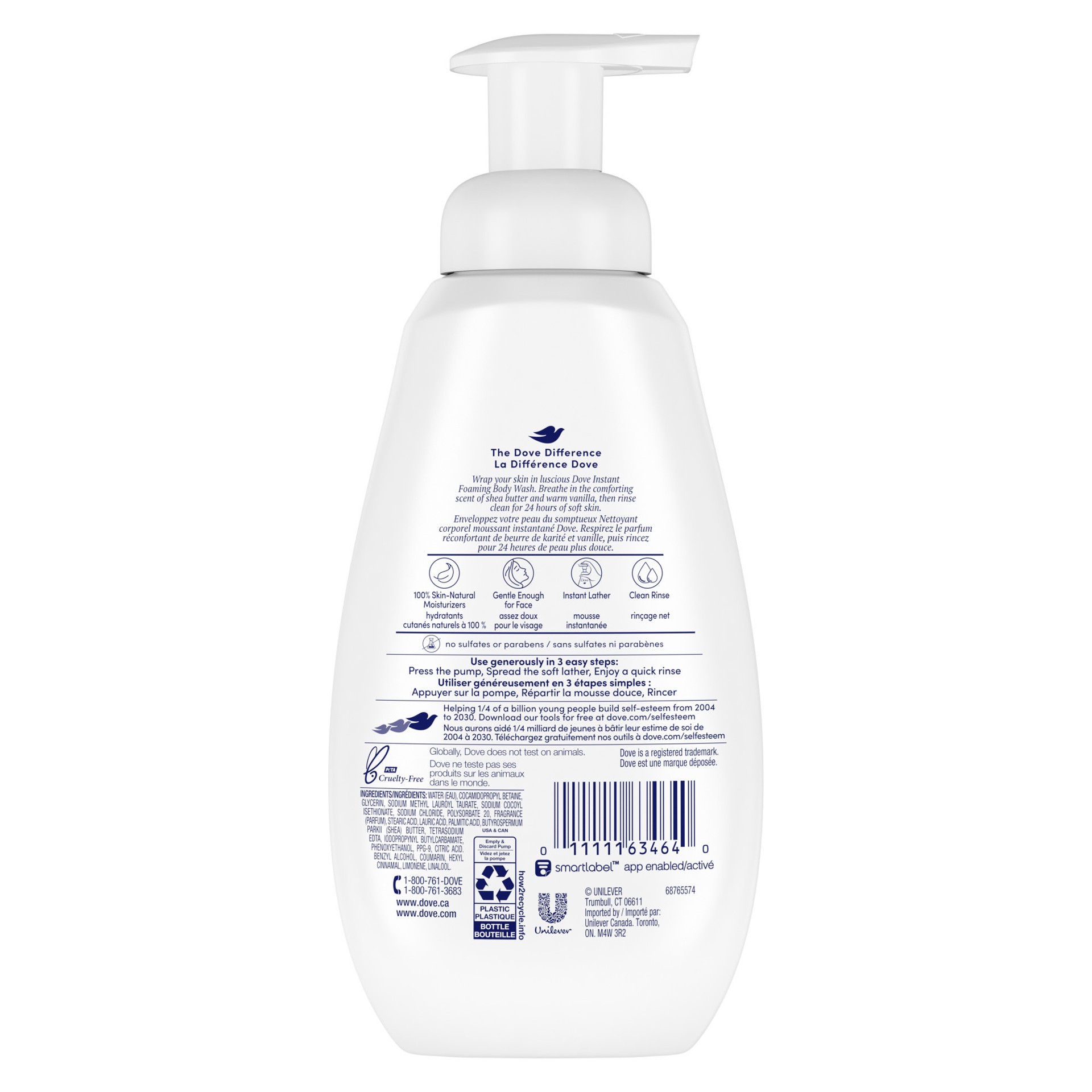 slide 3 of 4, Dove Shower Foam Shea Butter Body Wash, 13.5 oz