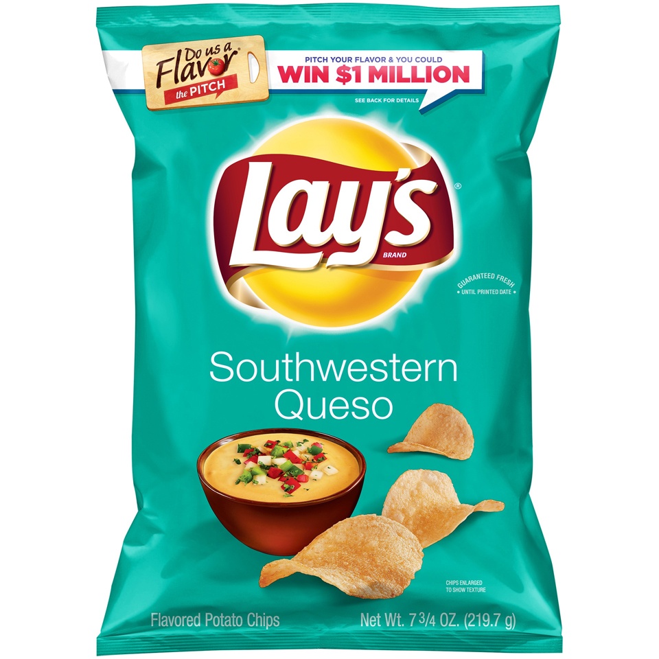 slide 1 of 3, Lay's Southwestern Queso Flavored Potato Chips, 7.75 oz