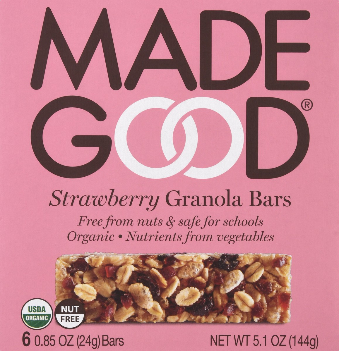 slide 1 of 9, Madegood Bar Granaola Strawberry, 5.1 oz