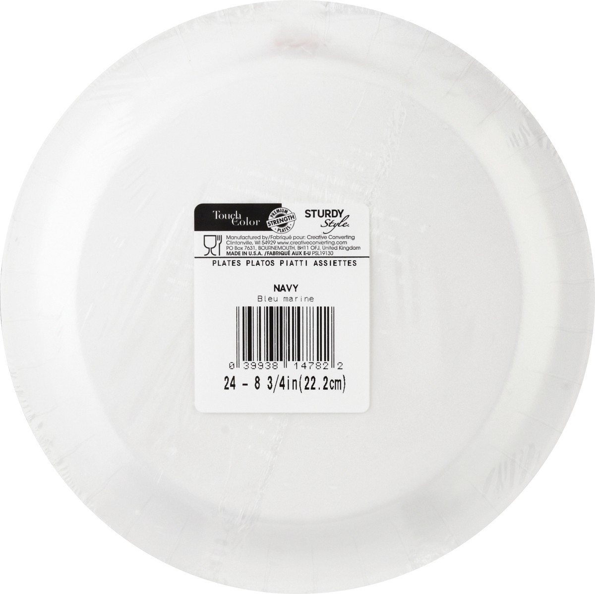 slide 5 of 10, Touch of Color 8-3/4 Inch Navy Plates 24 ea, 24 ct