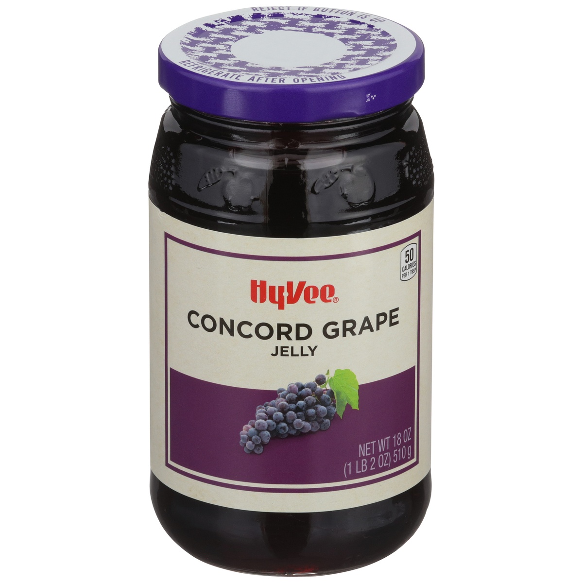 slide 1 of 1, Hy-vee Concord Grape Jelly, 18 oz