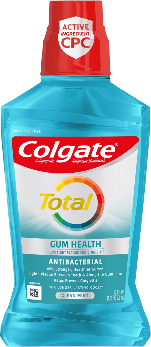 slide 4 of 7, Colgate Total Gum Health Mouthwash, Clean Mint - 500mL, 16.9 fl oz
