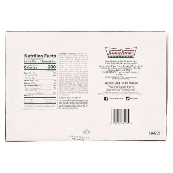 slide 2 of 5, Krispy Kreme Glazed Blueberry Cake Doughnuts, 13.5 oz