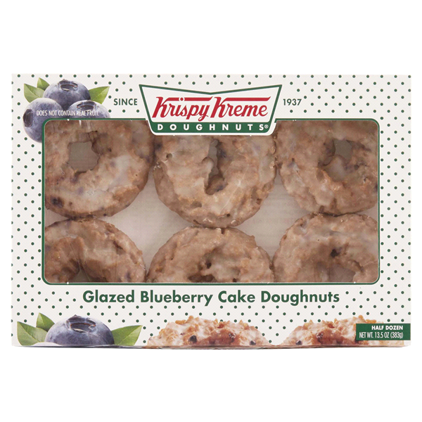 slide 1 of 1, Krispy Kreme Glazed Blueberry Cake Doughnuts, 13.5 oz
